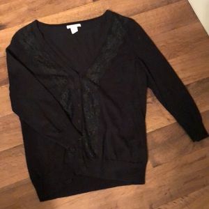 Cardigan with Lace detail